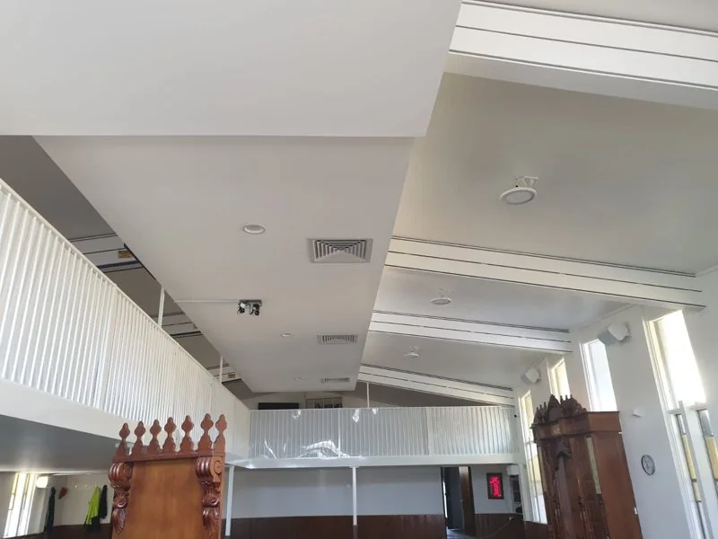 Heritage ceiling detail freshly painted